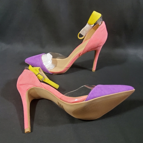 🆕Wild Diva💕 Unique Tri-Color Blocked Heel Sz. 8 - Picture 9 of 11